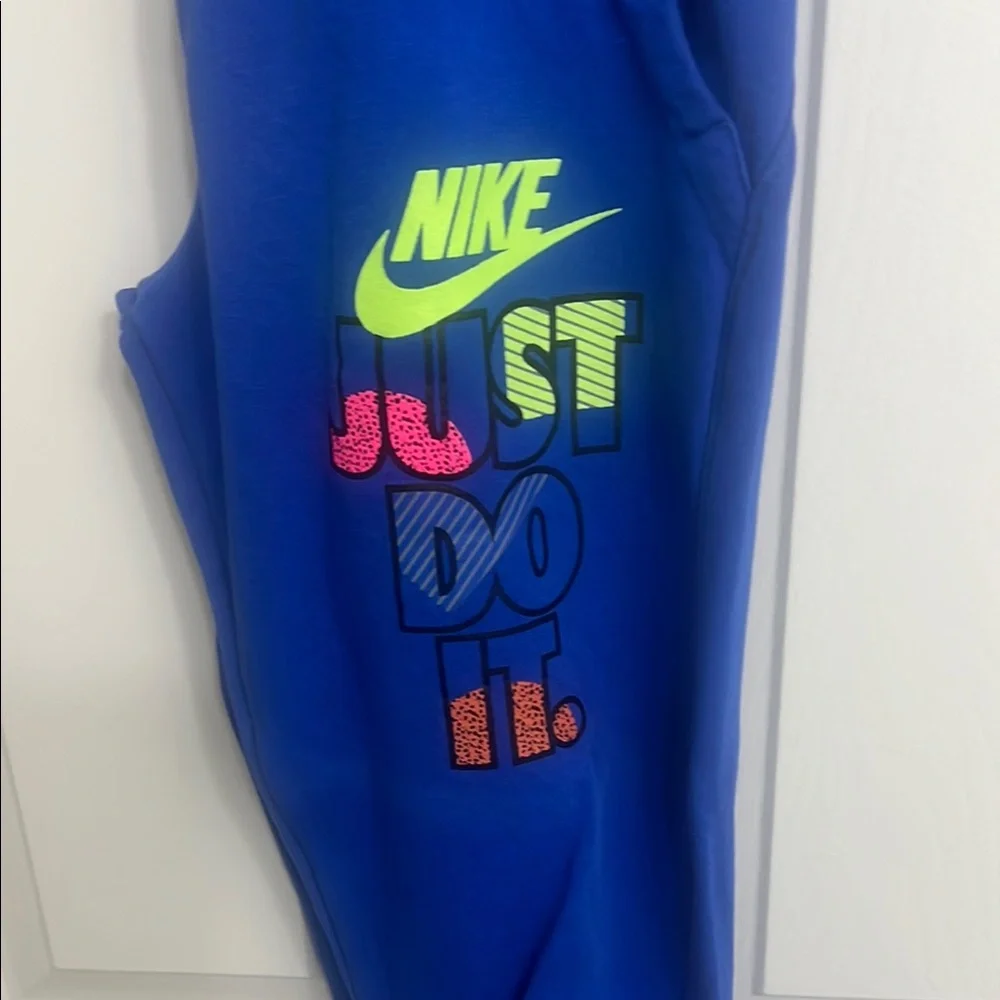 Nike Blue and Black Sweatshirt and sweat pants Just Do It 2 piece sweatsuit - Picture 8 of 11